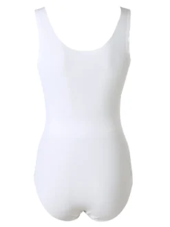 Cotonella AD691 Body donna invisibile in microfibra taglio laser - bianco