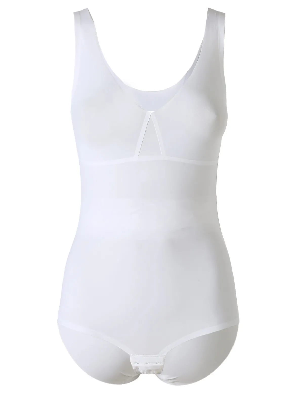 Cotonella AD691 Body donna invisibile in microfibra taglio laser - bianco