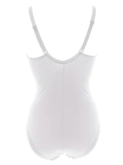 Cotonella CD521D Body donna in pizzo con ferretto coppa D - bianco