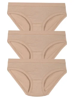 Cotonella Confezione da 3 mini slip da donna in cotone bielastico