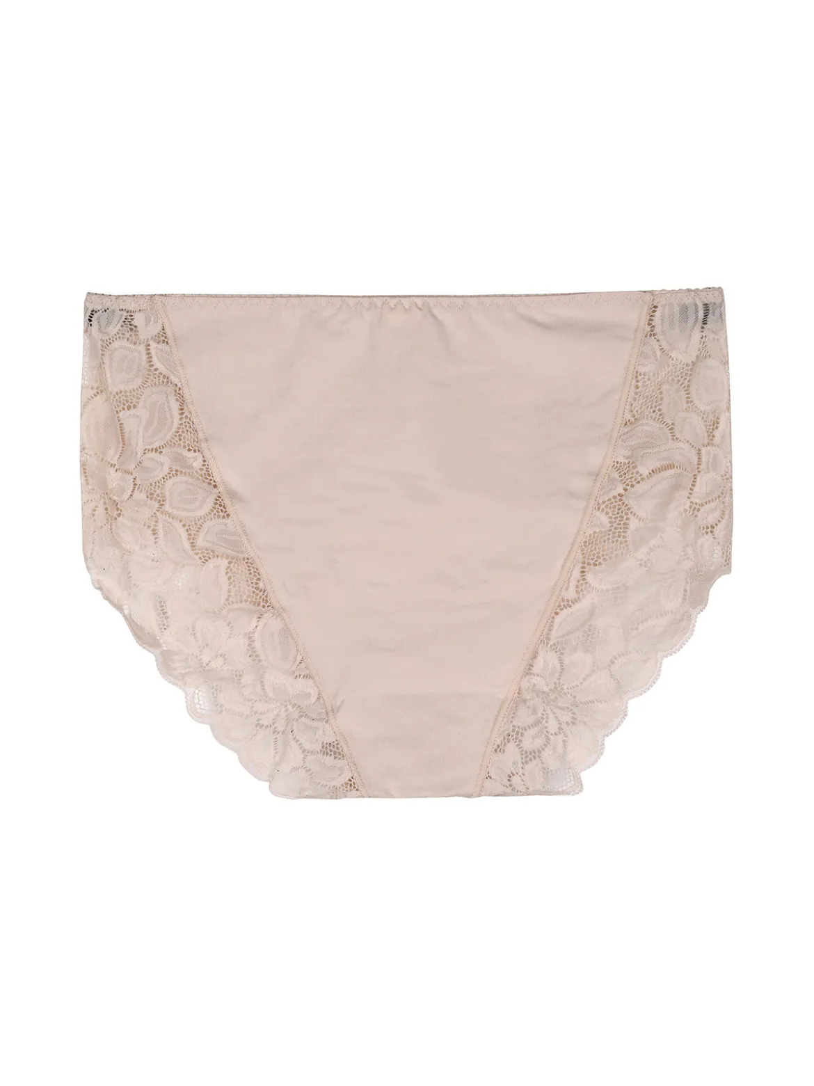 Cotonella Slip midi donna in pizzo - cipria