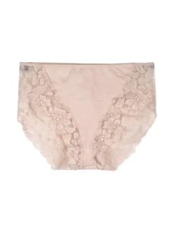Cotonella Slip midi donna in pizzo - cipria