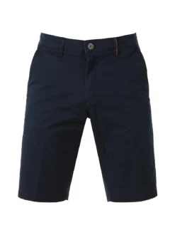 Cotton Belt Bermuda da uomo in cotone stretch - blu scuro
