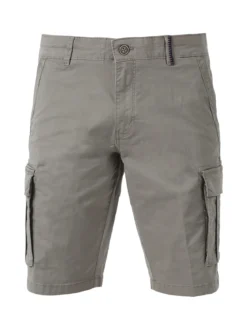 Cotton Belt Bermuda da uomo in cotone stretch con tasconi - grigio