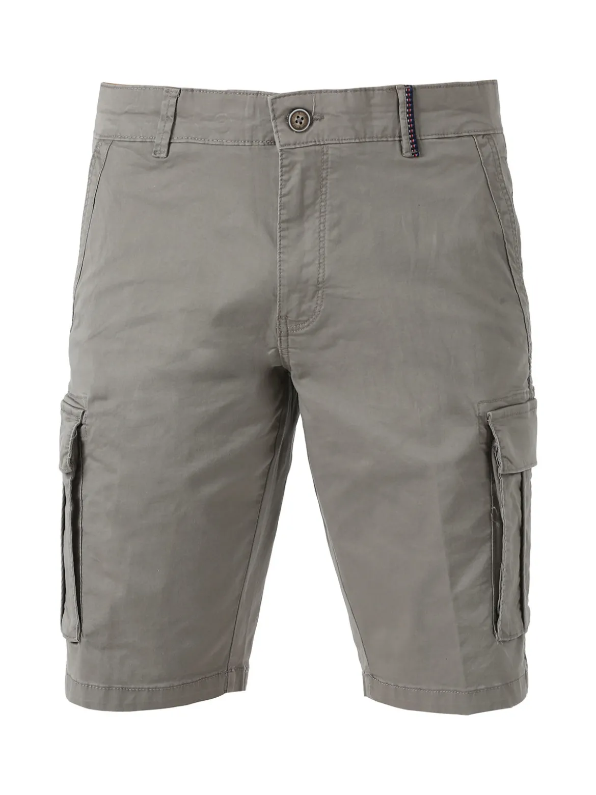 Cotton Belt Bermuda da uomo in cotone stretch con tasconi - grigio