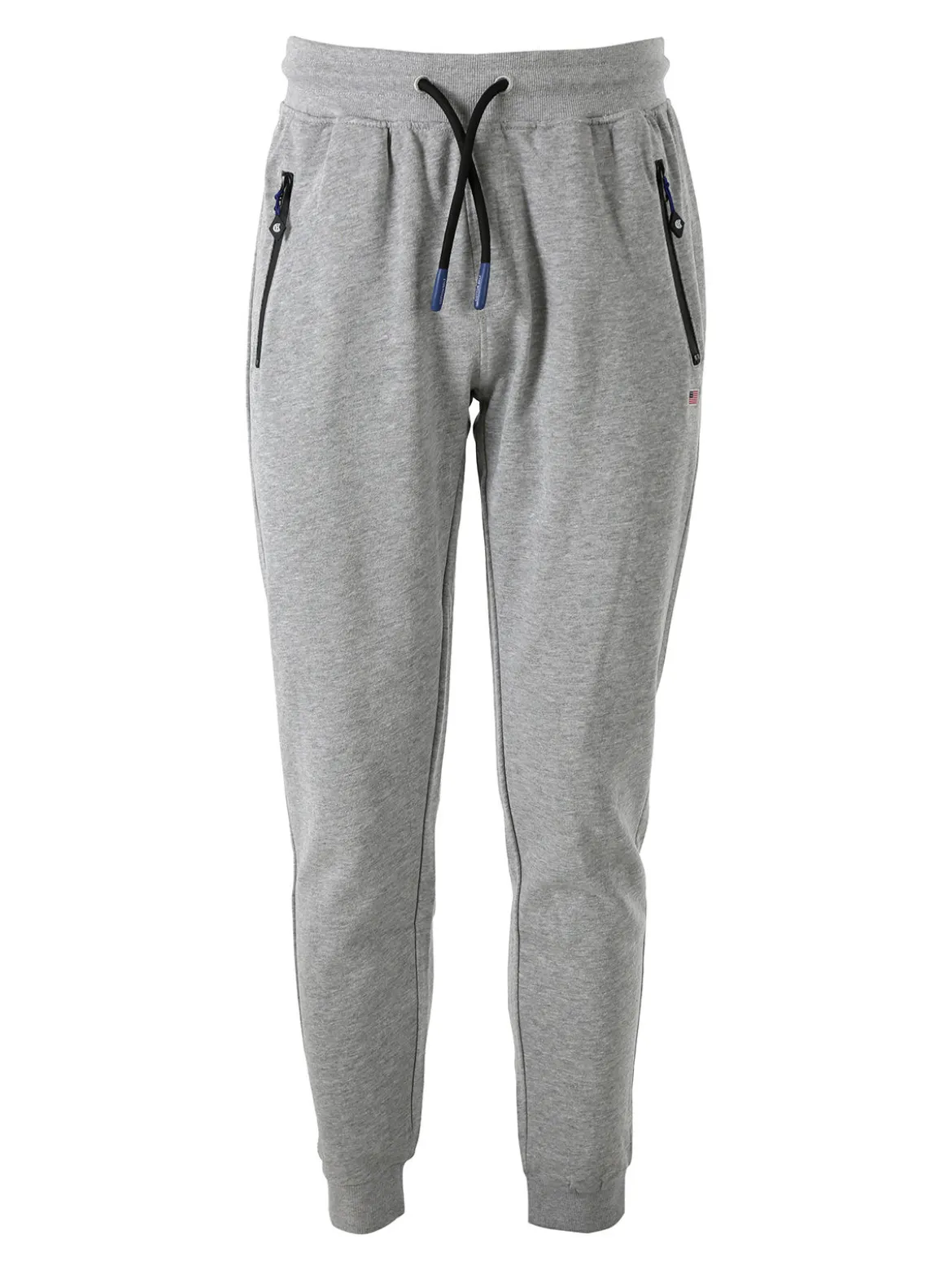 Cotton Belt Pantaloni tuta da uomo con coulisse e polsini - grigio