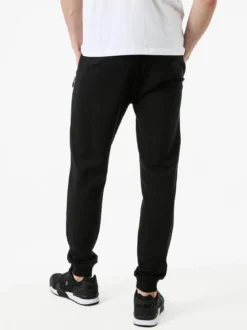 Cotton Belt Pantaloni tuta da uomo con coulisse e polsini - nero