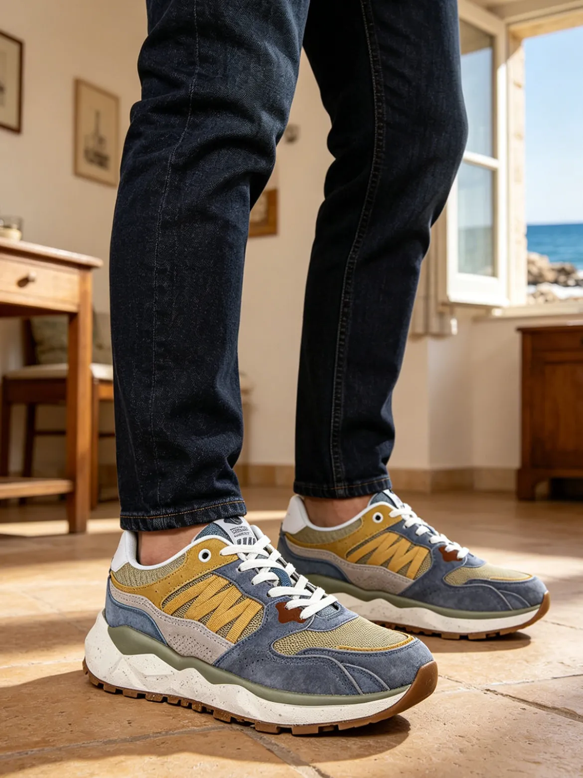 Cotton Belt Sneakers da uomo stringate