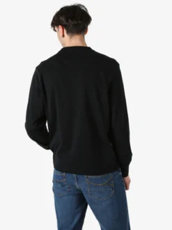 Cotton Belt T-shirt da uomo in cotone a maniche lunghe - nero