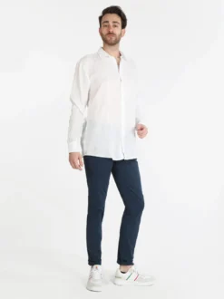 Coveri Collection Camicia in lino da uomo a maniche lunghe