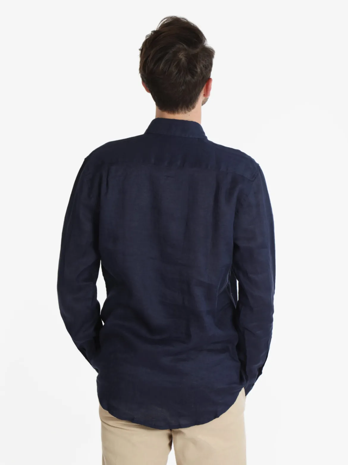 Coveri Collection Camicia in lino da uomo a maniche lunghe