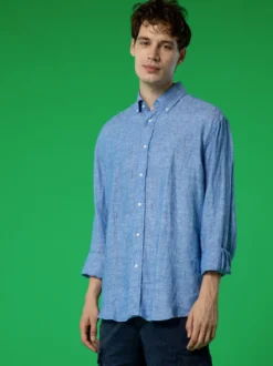 Coveri Collection Camicia regular da uomo in lino