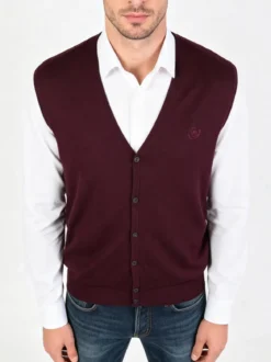 Coveri Collection Gilet in maglia da uomo con bottoni