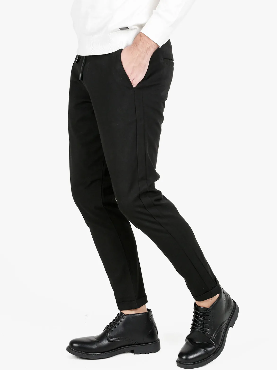 Coveri Collection Pantaloni casual da uomo con coulisse