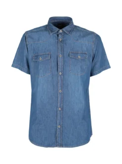 Coveri Contemporary Camicia in jeans da uomo a maniche corte