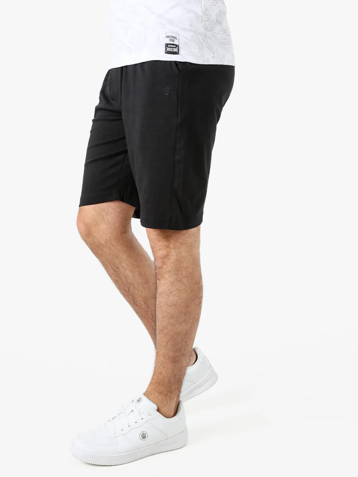 Coveri Moving Bermuda da uomo in cotone con coulisse - nero