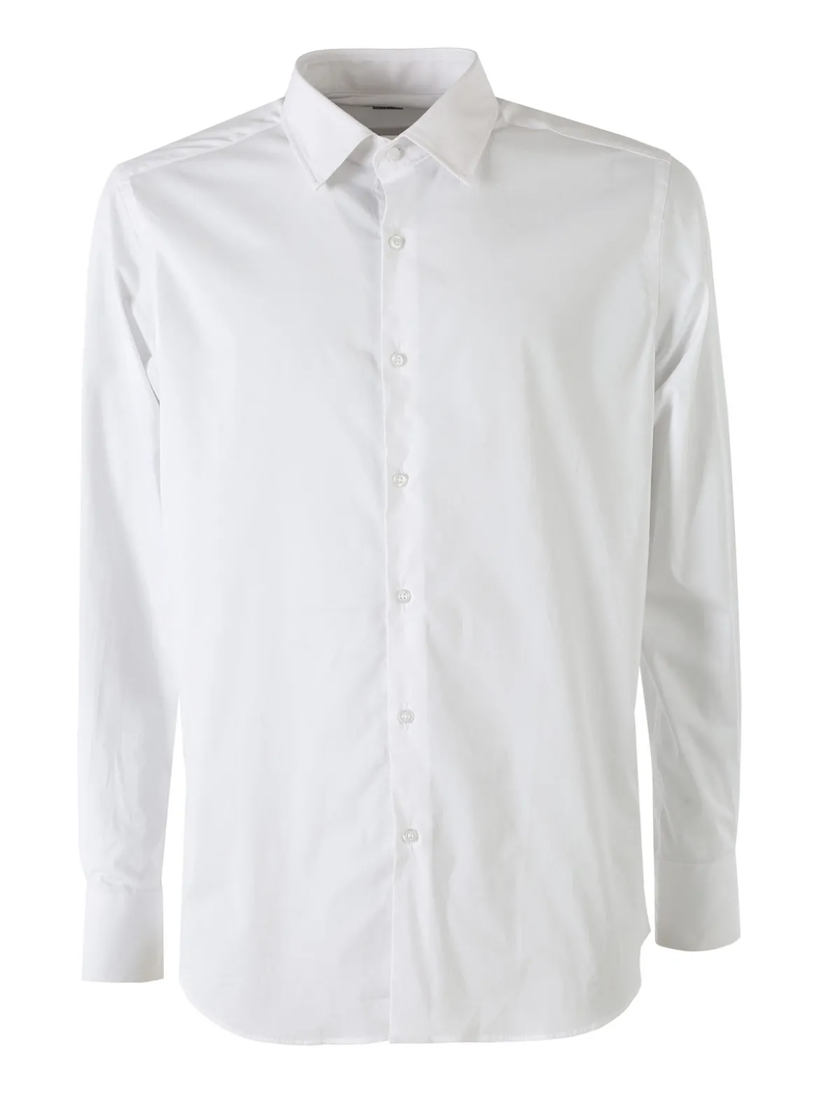 Coveri Moving Camicia da uomo slim fit in cotone a maniche lunghe - bianco