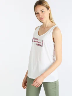 Coveri Moving Canotta donna in cotone con scritta