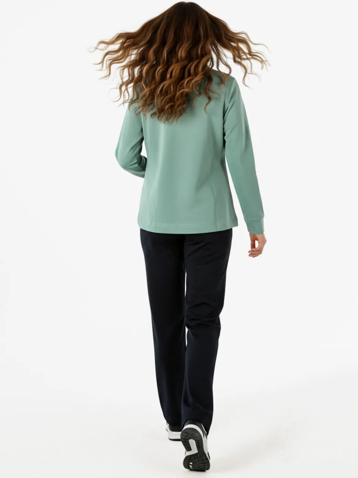 Coveri Moving Completo tuta da donna 2 pezzi in cotone full zip - acqua marina