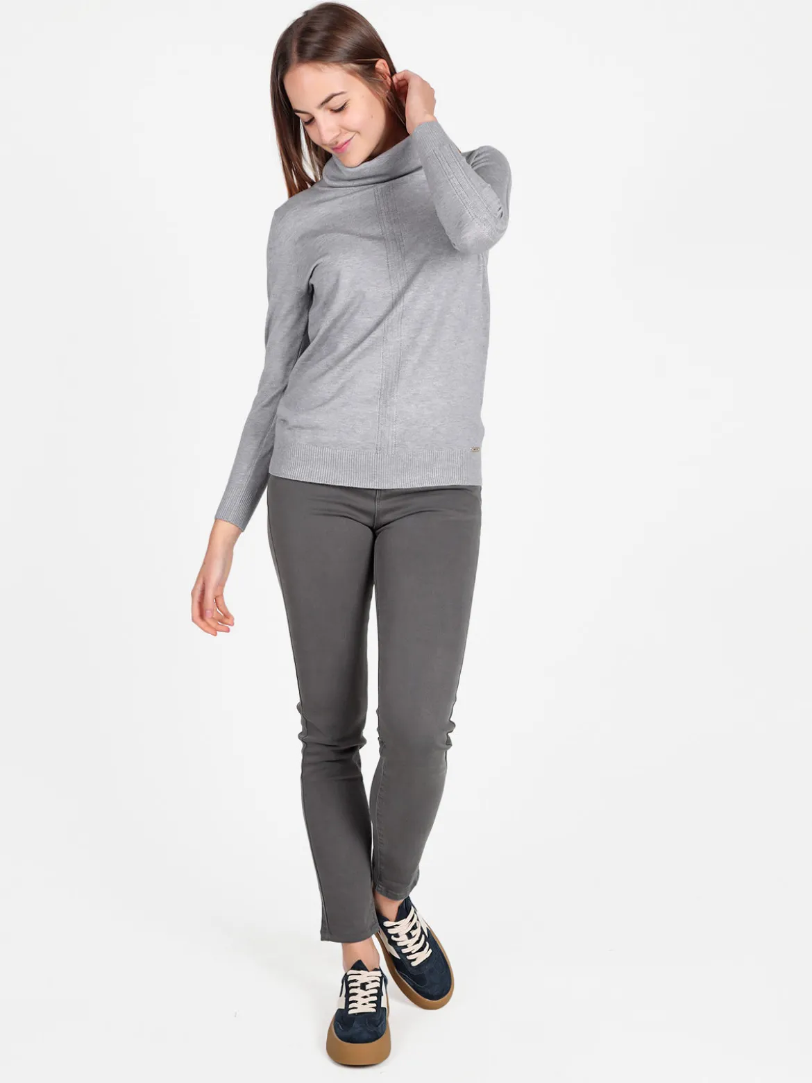 Coveri Moving Dolcevita donna in maglia tinta unita