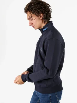 Coveri Moving Felpa da uomo a collo alto con cerniera - blu scuro