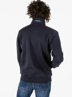 Coveri Moving Felpa da uomo a collo alto con cerniera - blu scuro