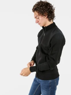 Coveri Moving Felpa da uomo con maniche in maglia - nero