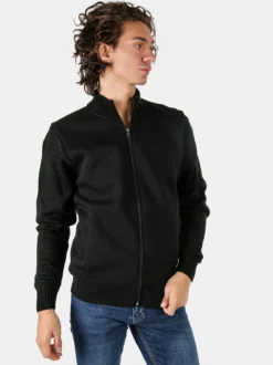 Coveri Moving Felpa da uomo con maniche in maglia - nero