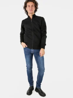 Coveri Moving Felpa da uomo con maniche in maglia - nero