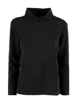 Coveri Moving Maglia donna a maniche lunghe accollata - nero
