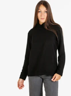 Coveri Moving Maglia donna a maniche lunghe accollata - nero