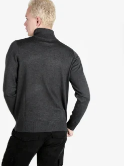 Coveri Moving Pullover da uomo in maglia con chiusura mezza zip