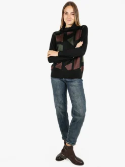 Coveri Moving Pullover dolcevita da donna con strass