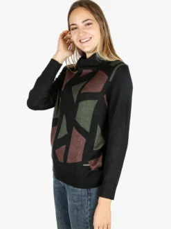 Coveri Moving Pullover dolcevita da donna con strass