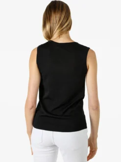 Coveri Moving Top donna in maglia con applicazioni di strass - nero