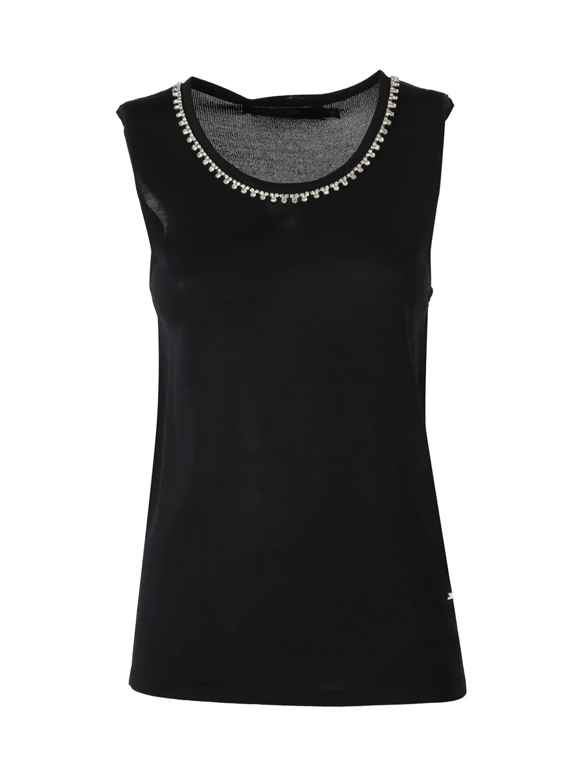 Coveri Moving Top donna in maglia con applicazioni di strass - nero