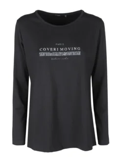 Coveri Moving T-shirt girocollo da donna a maniche lunghe
