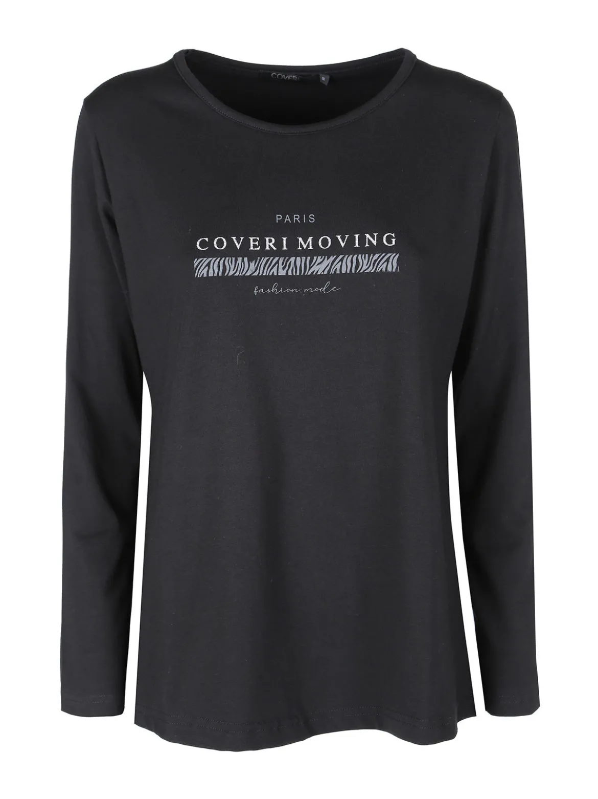 Coveri Moving T-shirt girocollo da donna a maniche lunghe