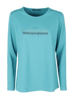 Coveri Moving T-shirt girocollo da donna a maniche lunghe