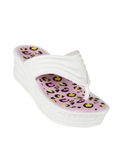 Coveri World Ciabatte donna a infradito in gomma con zeppa