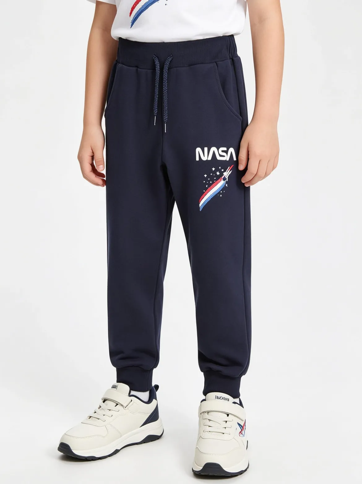 Cuba10 Pantaloni da ragazzo in felpa con coulisse e polsini