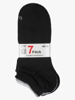 Dag Set di 7 paia di calze da uomo in cotone