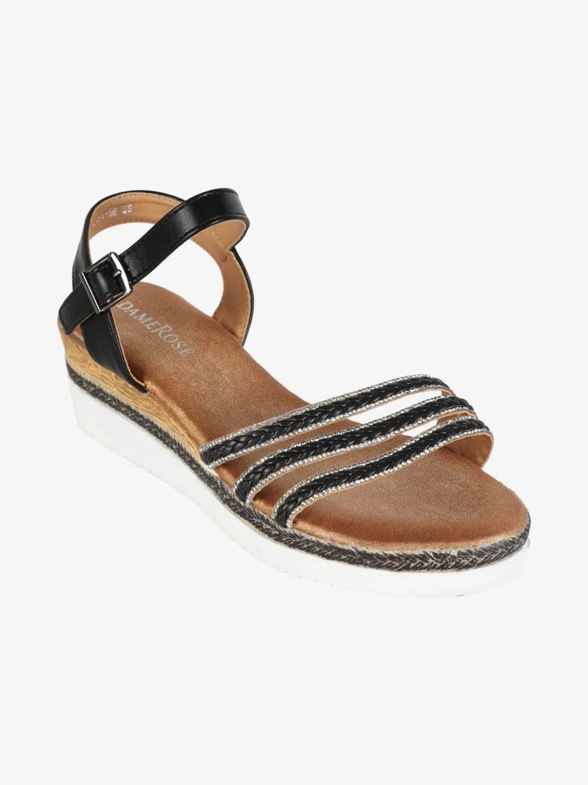 Dame Rose Sandali donna con zeppa e strass
