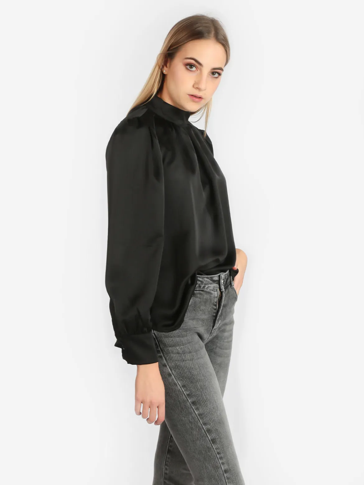Daystar Camicia donna accollata in raso
