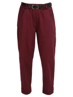 Daystar Pantaloni donna a palloncino con cintura - bordeaux