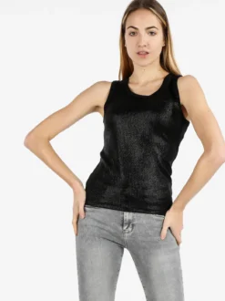 Daystar Top donna effetto metallizzato