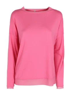 Daystar T-shirt donna a maniche lunghe con dettagli in voilè
