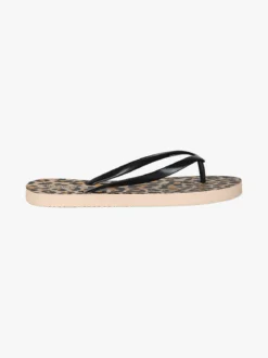 De Fonseca Infradito donna animalier in gomma - nero