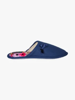 De Fonseca Pantofole donna in tessuto con plantare fiorato - blu scuro