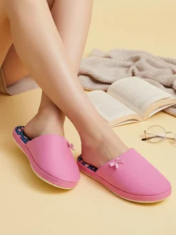 De Fonseca Pantofole donna in tessuto con stampa floreale - rosa